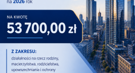 Siódmy otwarty konkurs ofert w ramach budżetu obywatelskiego na 2026 rok z zakresu działalności na rzecz rodziny, macierzyństwa, rodzicielstwa, upowszechniania i ochrony praw dziecka w 2026 roku