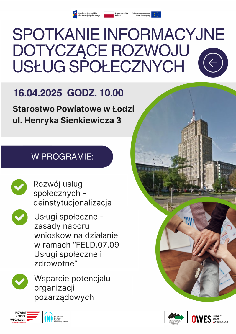Spotkanie informacyjne dot. rozwoju usług społecznych